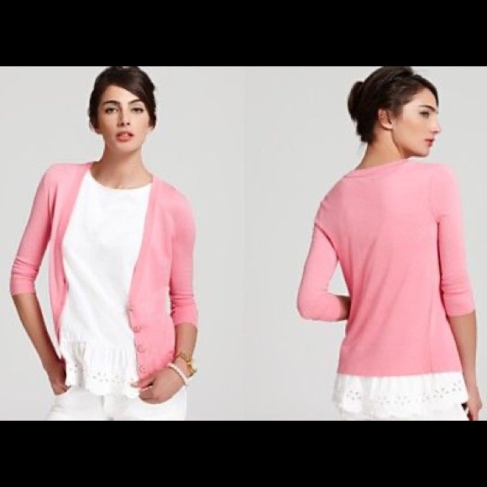 Lilly Pulitzer Pink Kaitlin Cardigan L